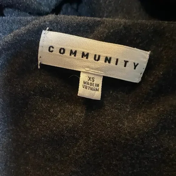 Aritzia Community Maxi Dress V Neck Jersey Knit Rayon Stretch Dark Gray XS - Picture 9 of 11